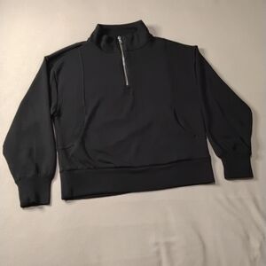 Lou&grey Women's Black Half-Zip Sweatshirt Pullover Sz Xs Signaturesoft.